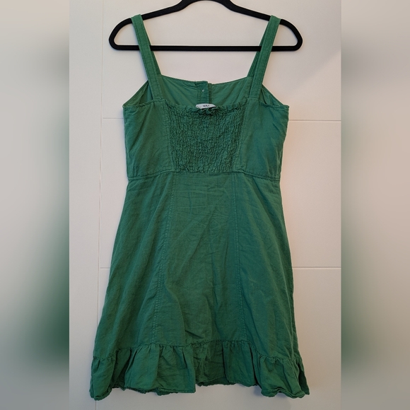 Zara Green Button Down Mini Dress - Picture 3 of 4